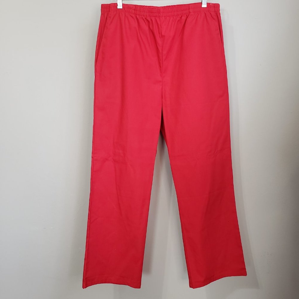 All heart Red Basic Elastic Scrub Pants Size Large - Picture 5 of 10